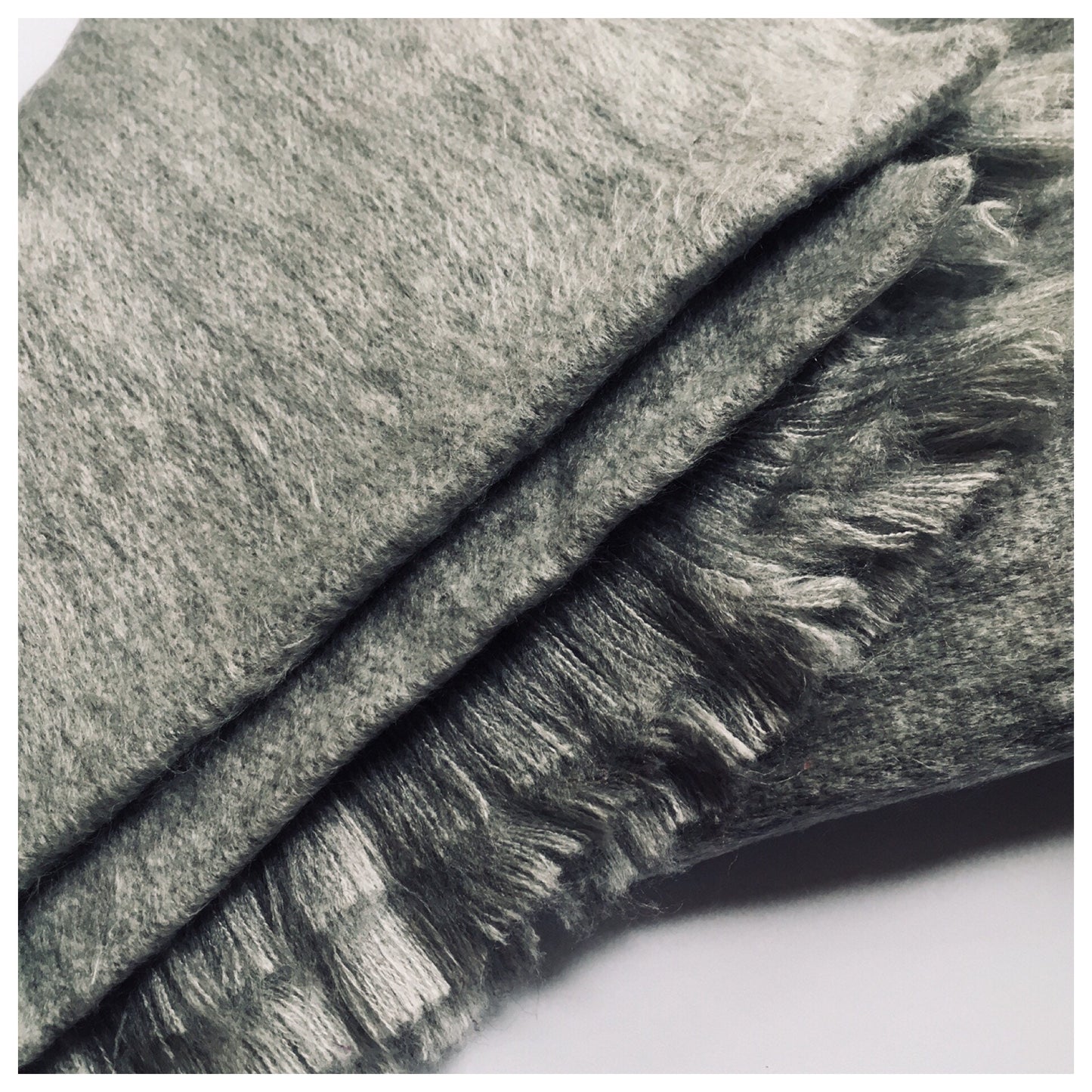 Alpaca Shawl light Grey