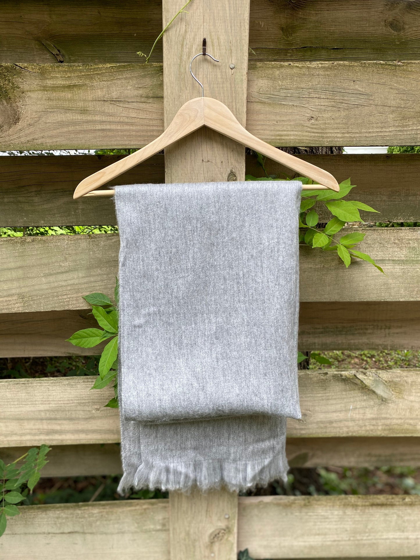 Alpaca Shawl light Grey