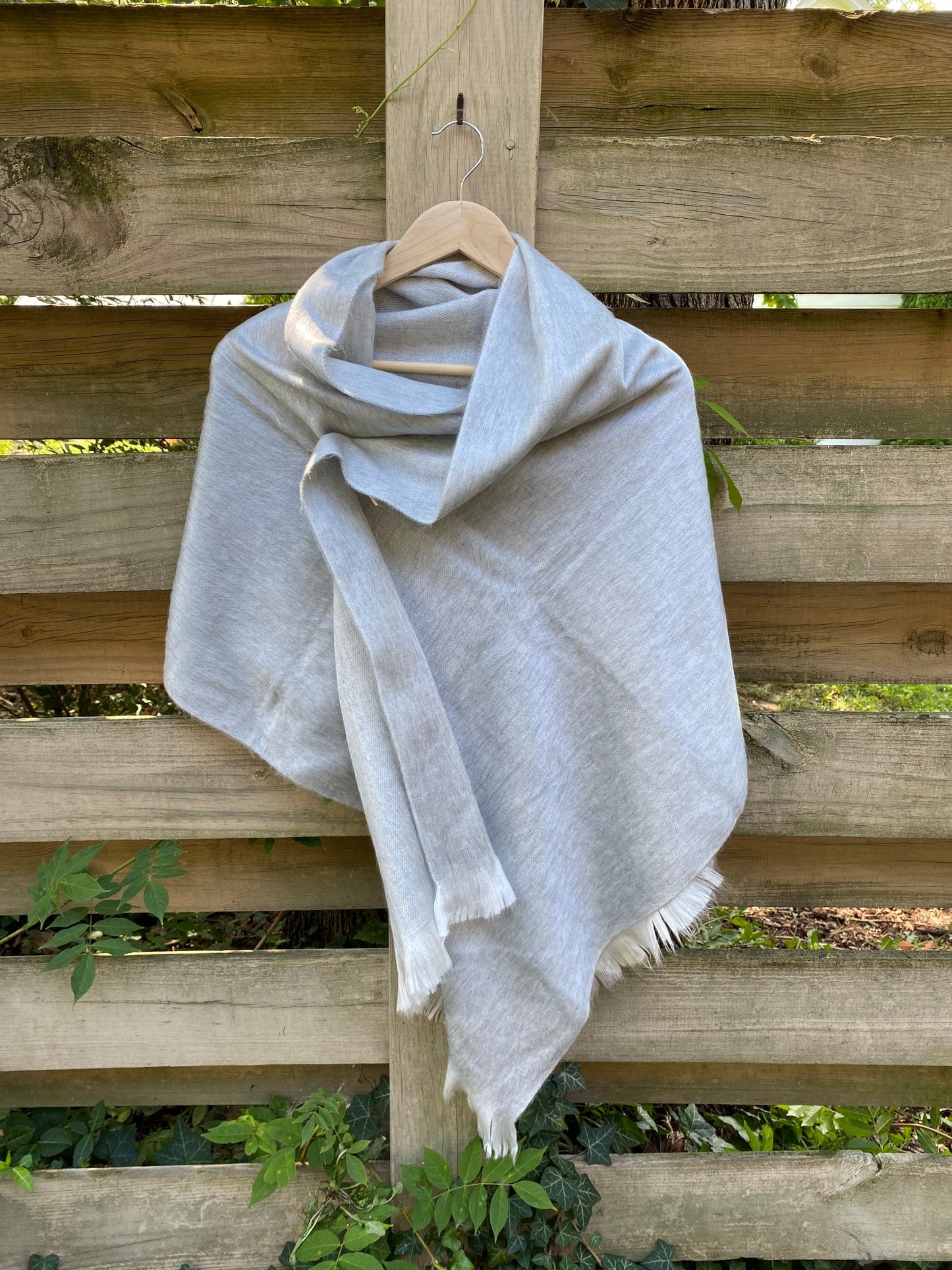 Alpaca Shawl Soft Grey