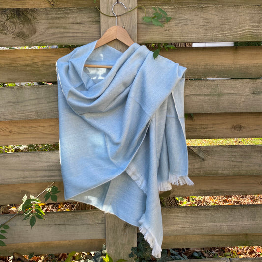 Alpaca Shawl Soft blue