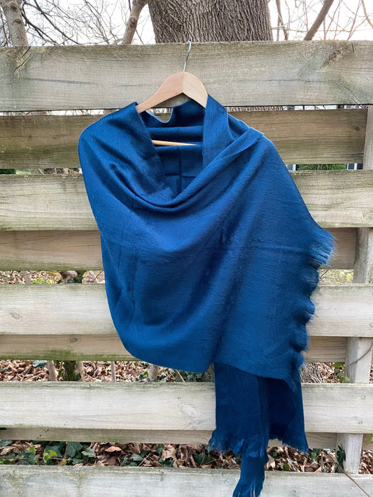 Alpaca Shawl Denim blue