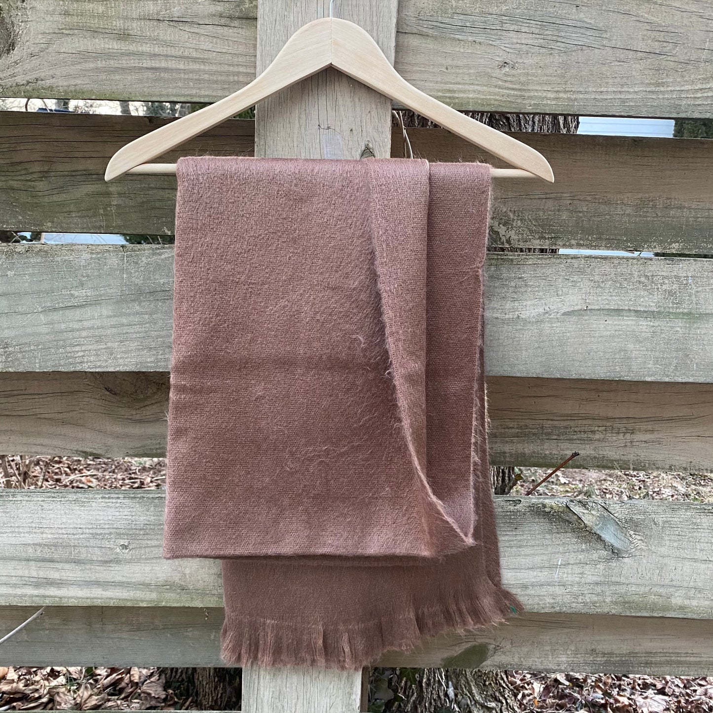 Alpaca Wool Shawl Fawn Brown | Ultra Soft Wool Wrap Mocha Brown| Small Batch Artisan Made Large Woven Scarf or Stole With Fringe |25inx70in