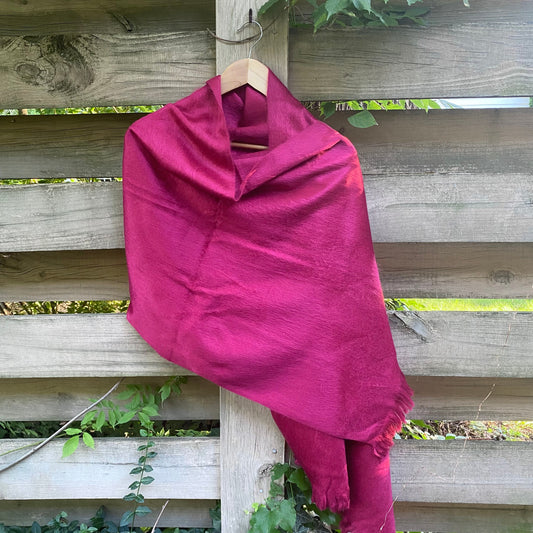 Alpaca Shawl Deep Magenta