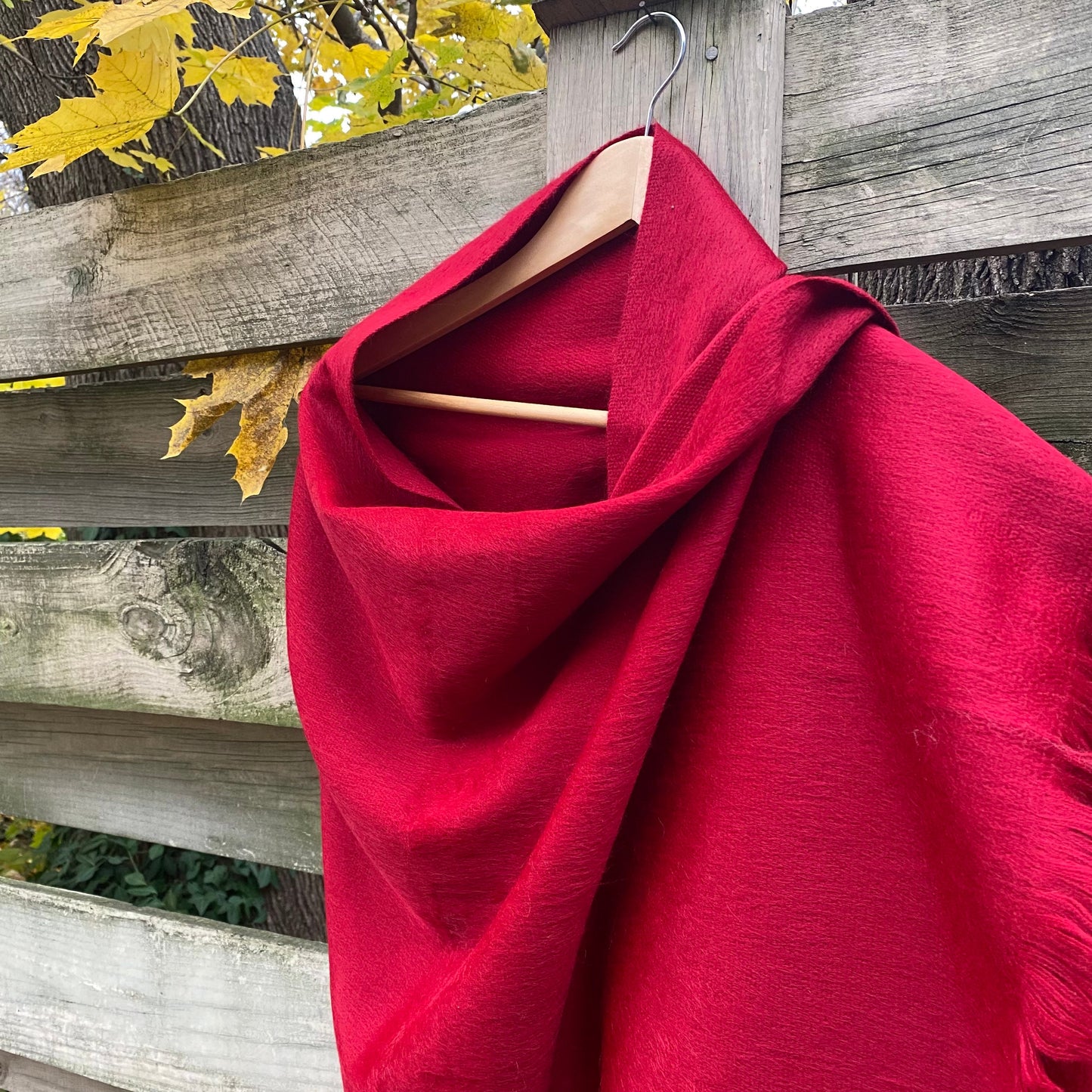 Alpaca Shawl Lipstick Red