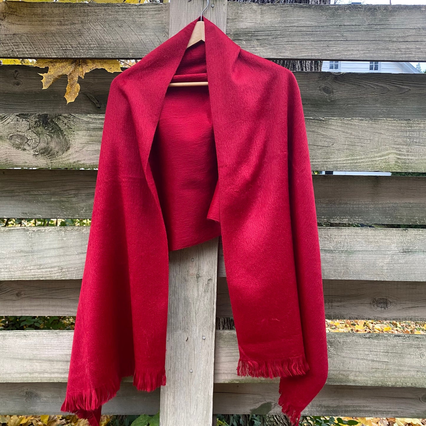 Alpaca Shawl Lipstick Red