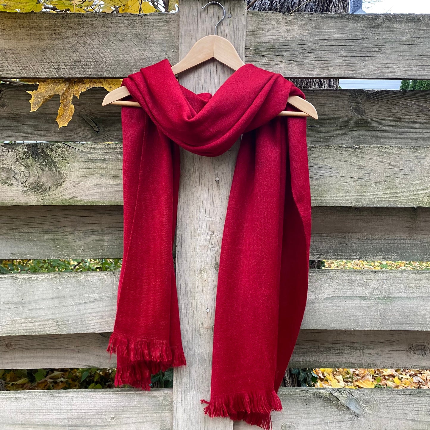 Alpaca Shawl Lipstick Red