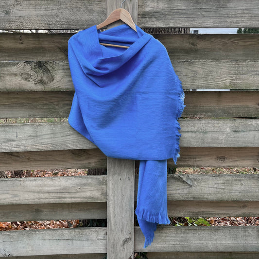 Alpaca Shawl French Blue