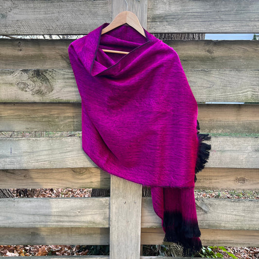 Alpaca Shawl Fucsia Saphire