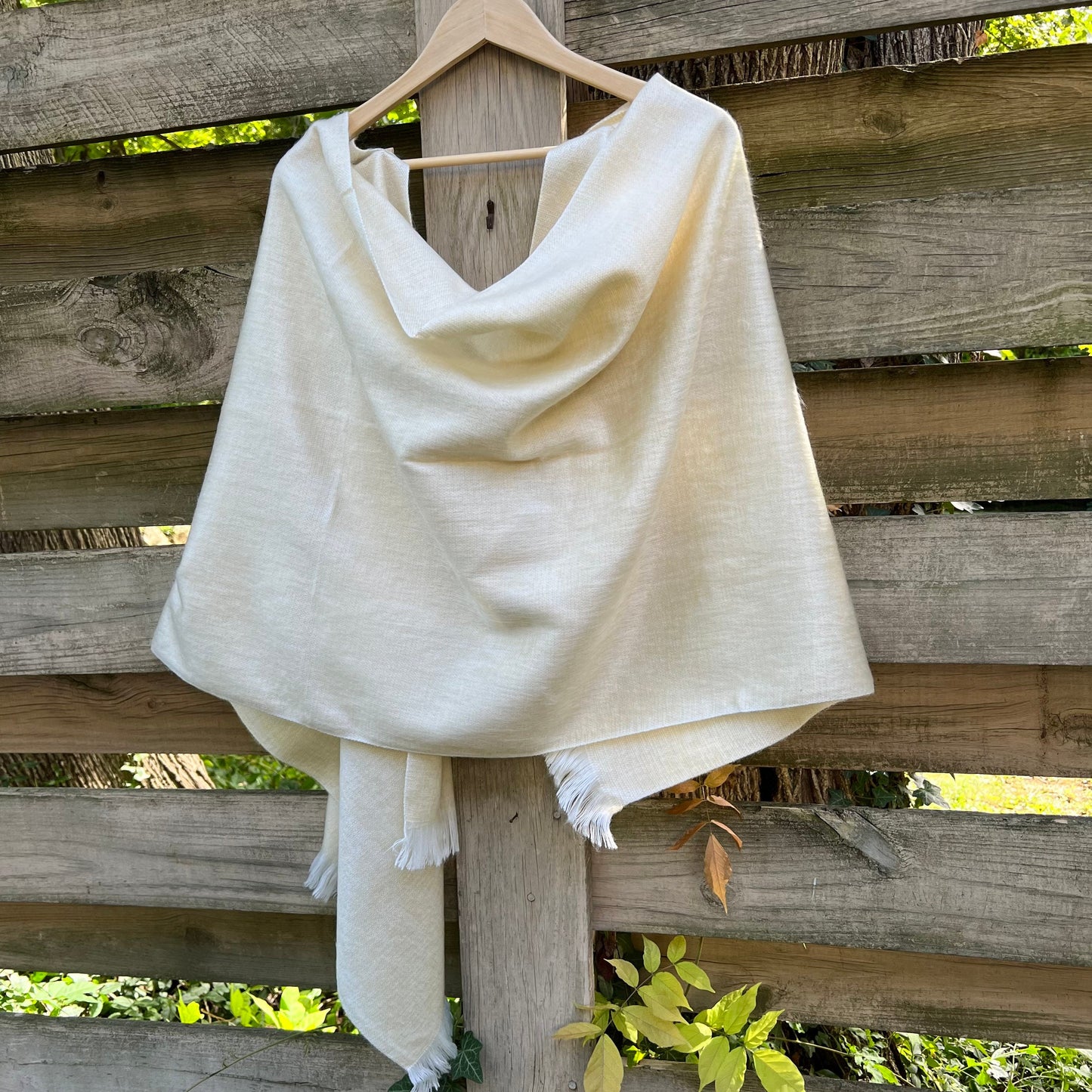 Alpaca Shawl Champagne Beige