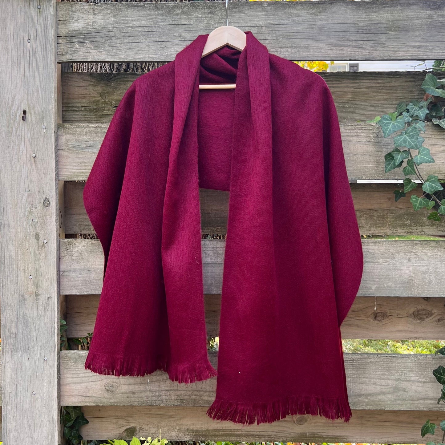 Alpaca Shawl Burgundy Red shawl scarf