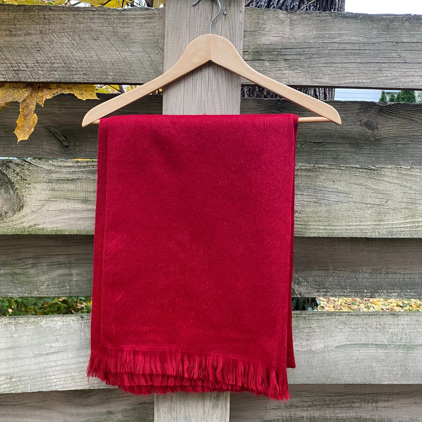 Alpaca Shawl Lipstick Red