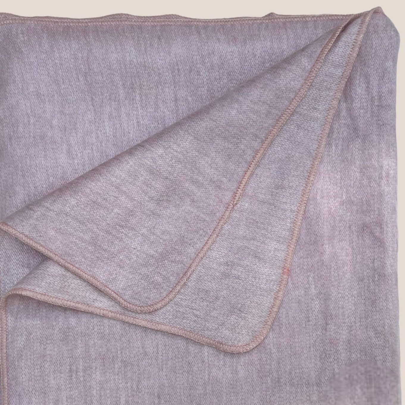 Alpaca Throw Blanket Pink Grey