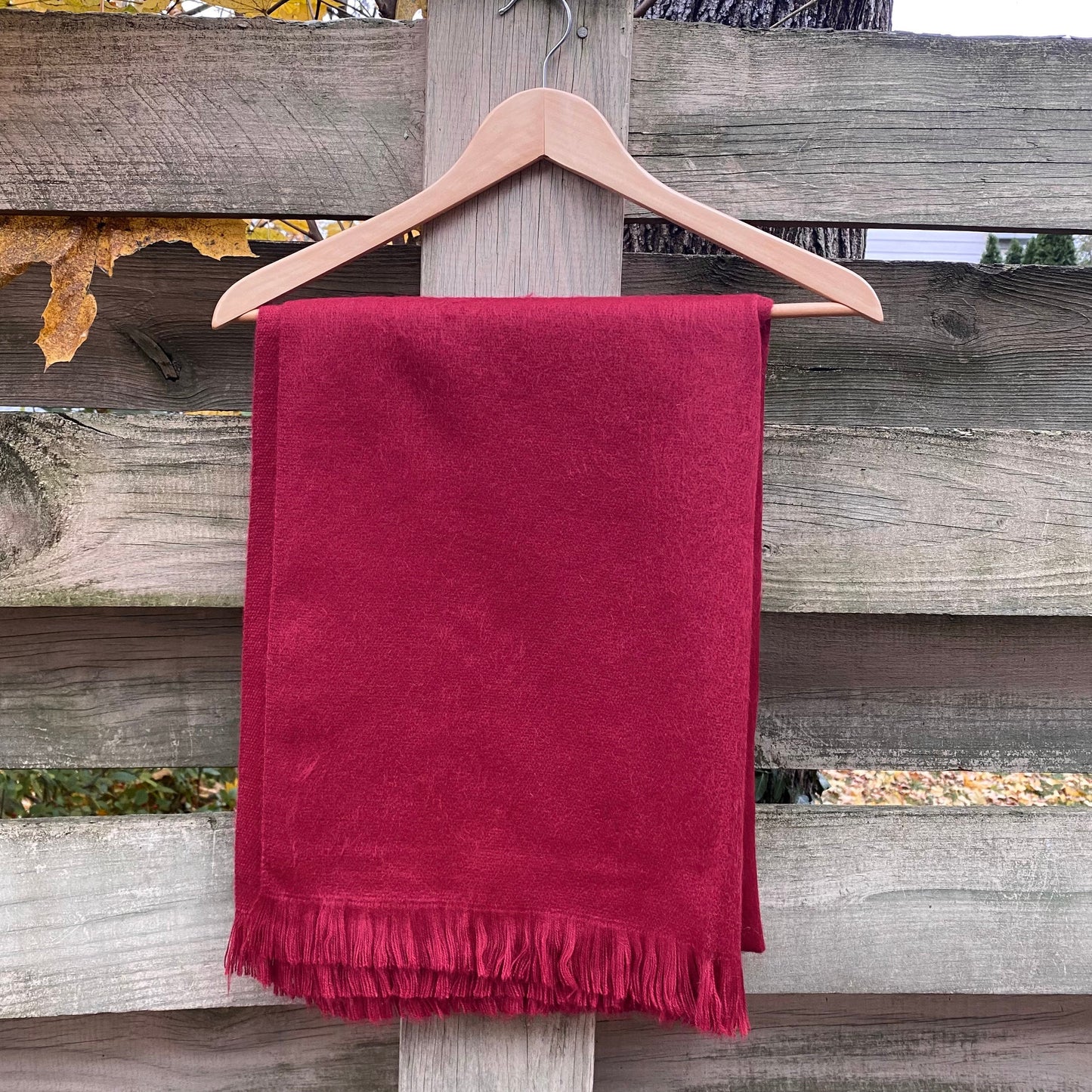 Alpaca Shawl Cherry Red