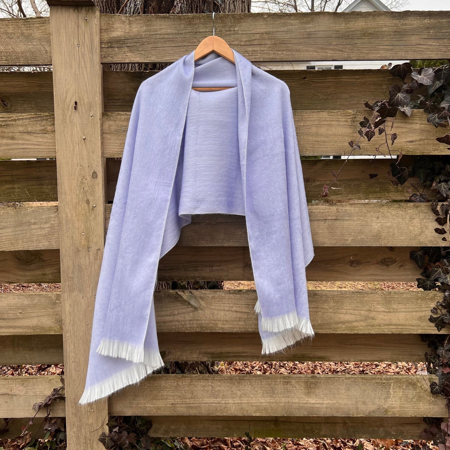 Alpaca Shawl Soft periwinkle