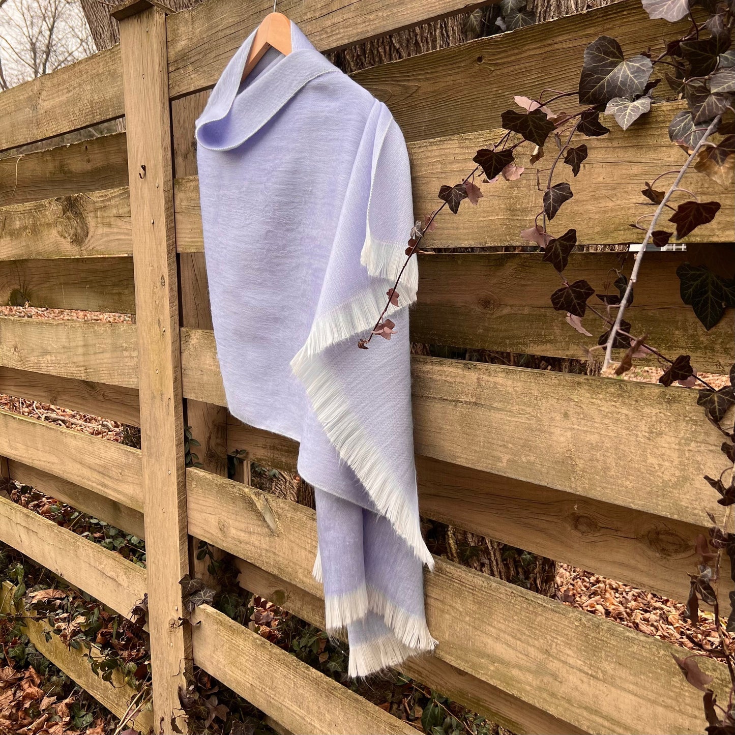 Alpaca Shawl Soft periwinkle