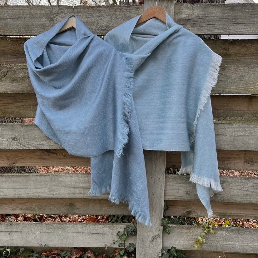 Alpaca Shawl Soft Dusty Blue