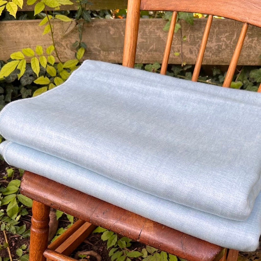 Alpaca Throw Blanket Light Blue - Baby blue  - Luxury Wool Blanket - Home Decor