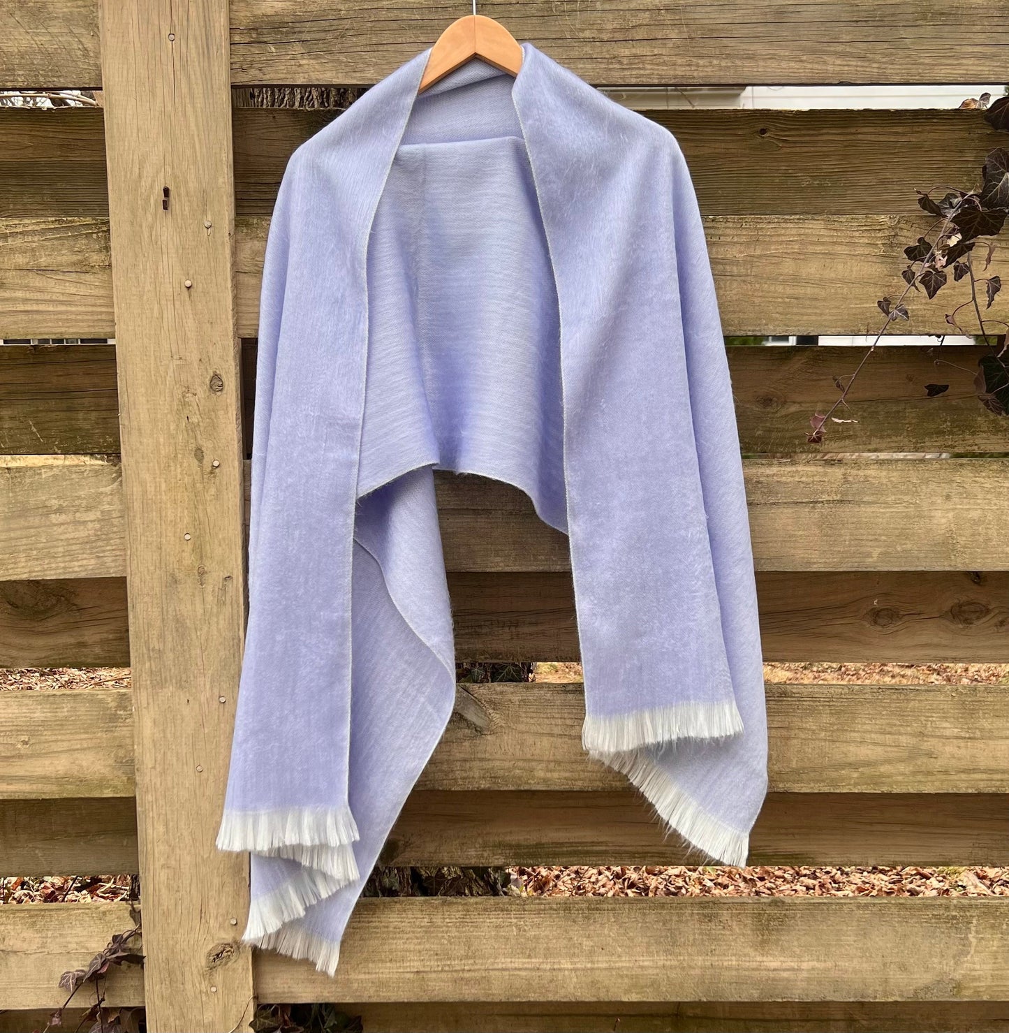 Alpaca Shawl Soft periwinkle