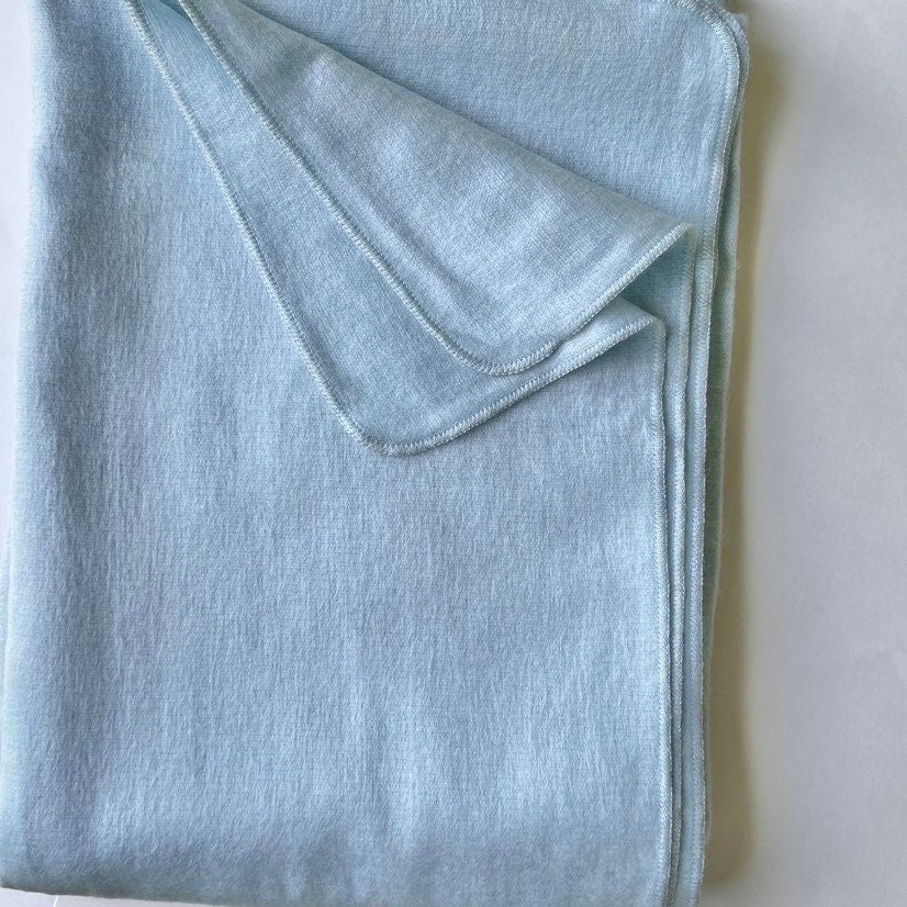 Alpaca Throw Blanket Light Blue - Baby blue  - Luxury Wool Blanket - Home Decor