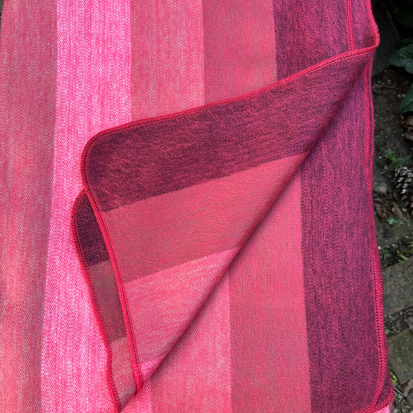 Alpaca Throw Blanket Coral Pink shades