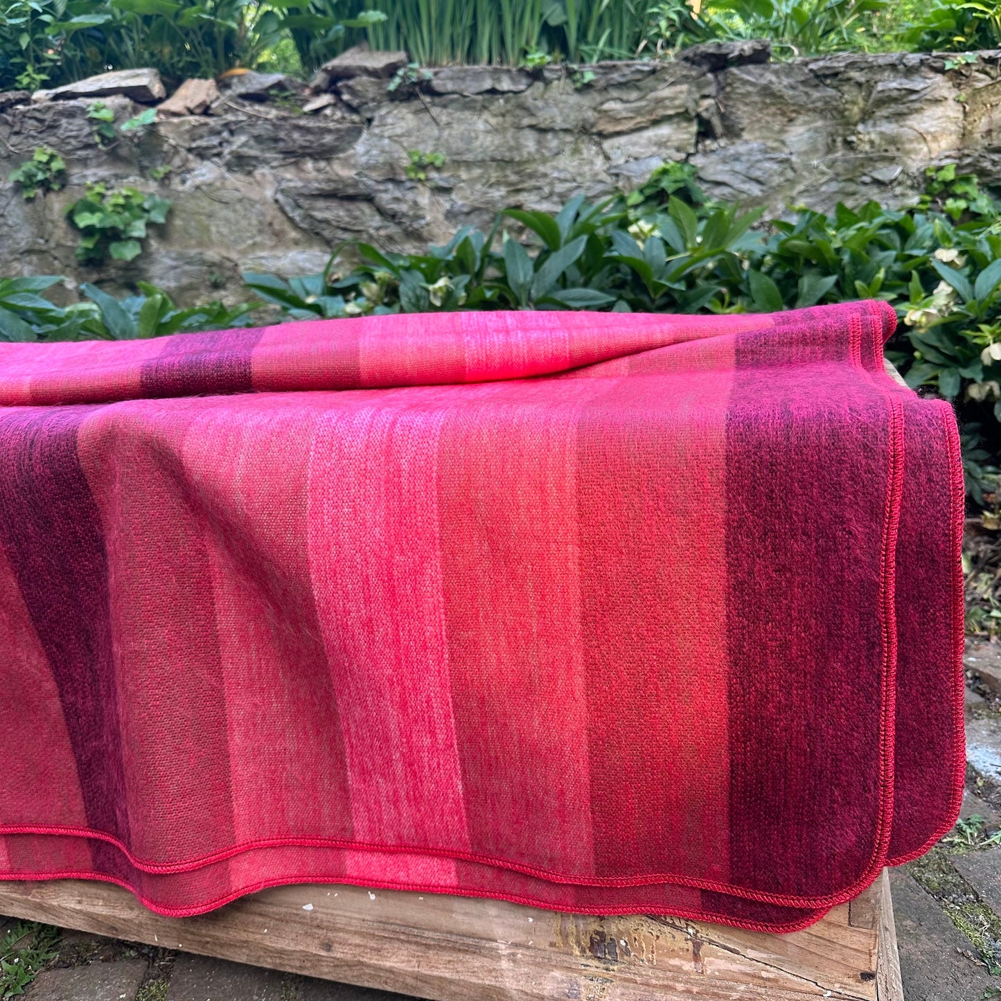 Alpaca Throw Blanket Coral Pink shades