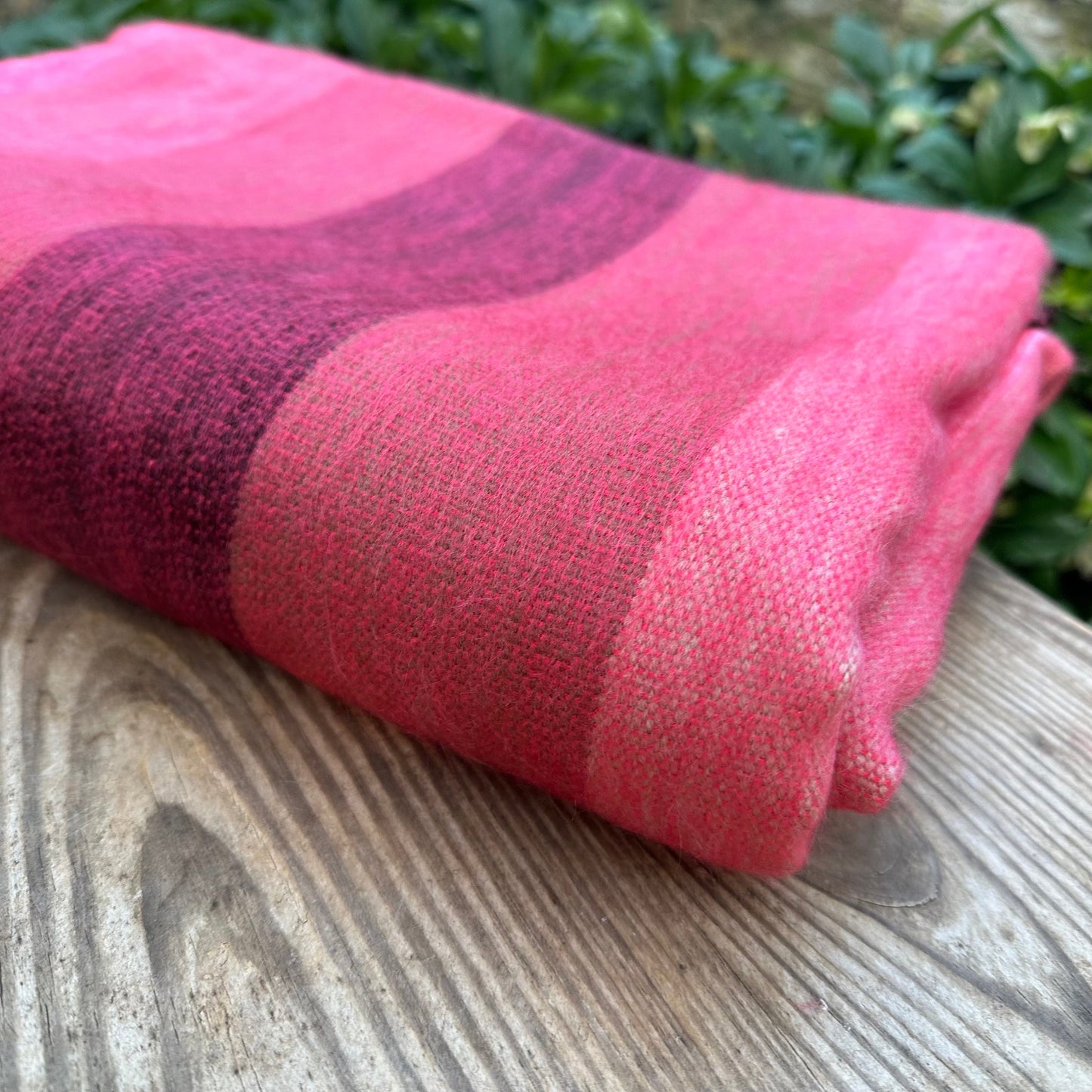 Alpaca Throw Blanket Coral Pink shades