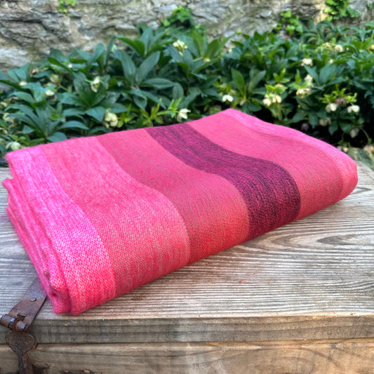 Alpaca Throw Blanket Coral Pink shades