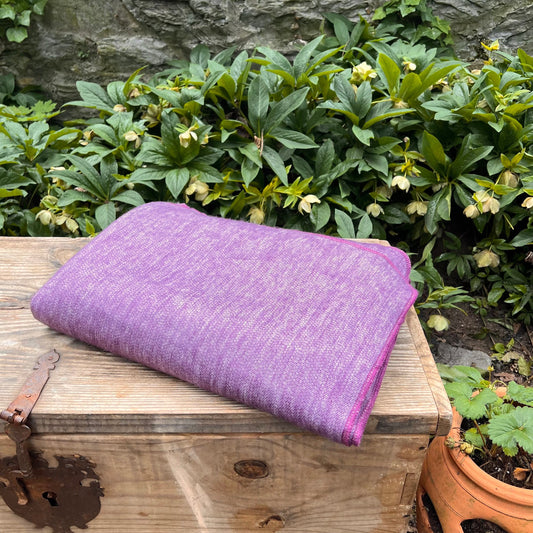 Alpaca Throw Blanket - Soft Purple - Luxury Wool Blanket - Home Decor