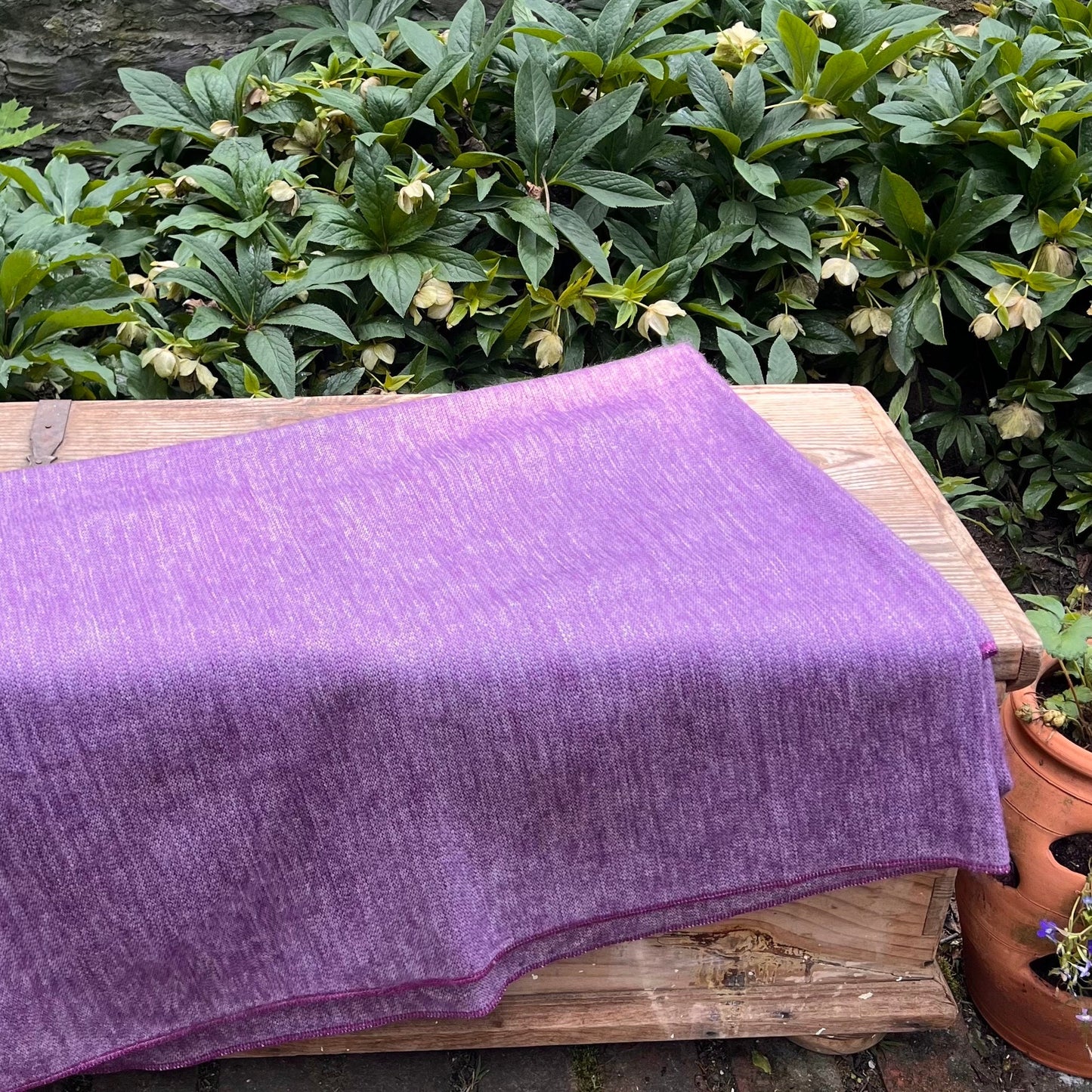 Alpaca Throw Blanket - Soft Purple - Luxury Wool Blanket - Home Decor