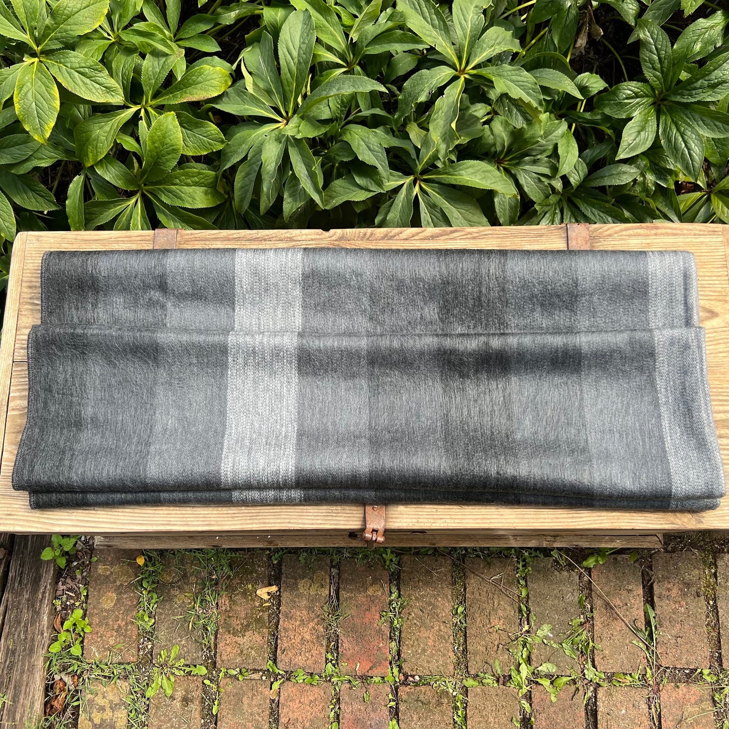 Alpaca Throw Blanket Charcoal and Grey shades   | blanket | wool blanket