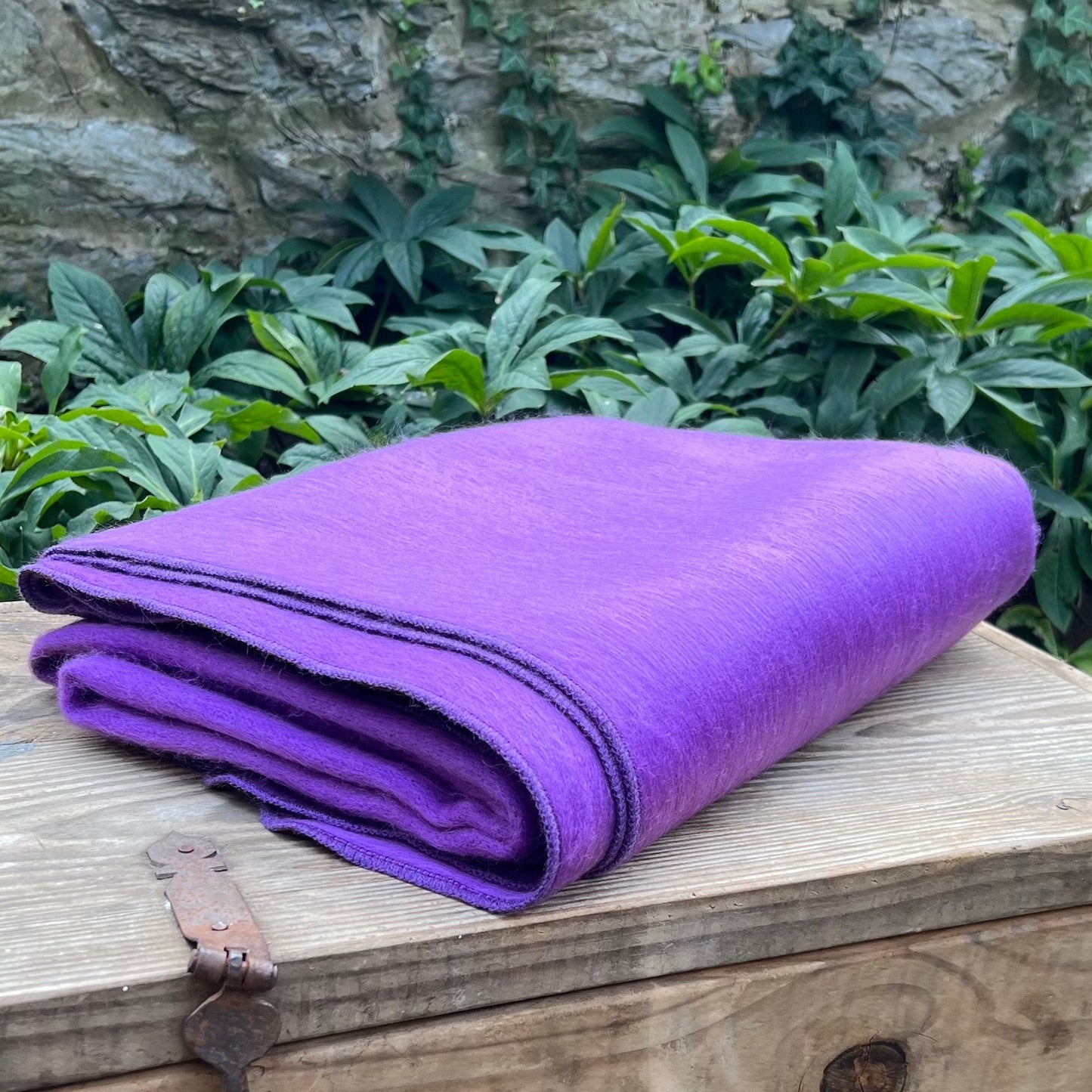 Alpaca Throw Blanket - Vivid Violet - Luxury Wool Blanket - Home Decor