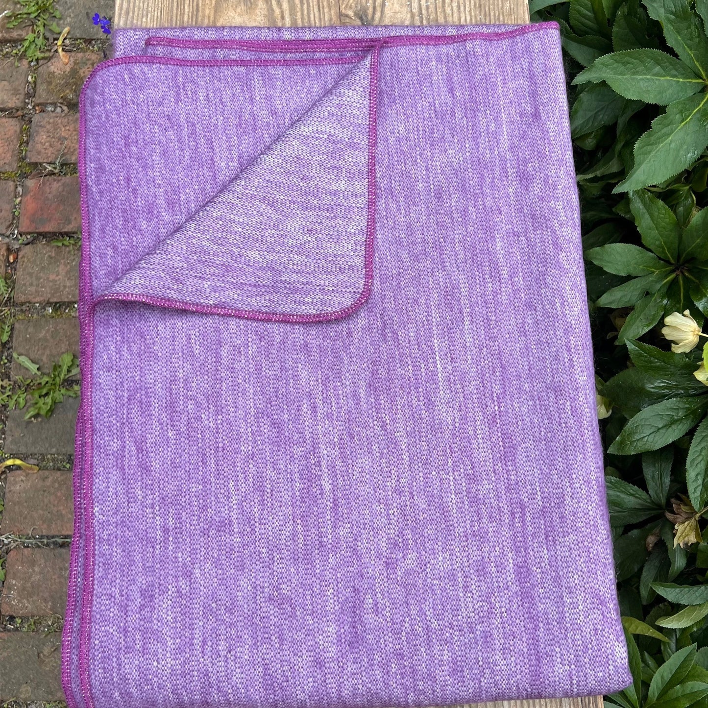 Alpaca Throw Blanket - Soft Purple - Luxury Wool Blanket - Home Decor