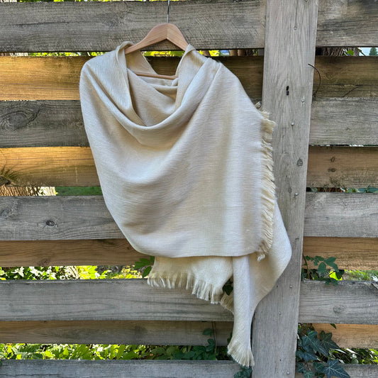 Alpaca Shawl Vanilla Beige