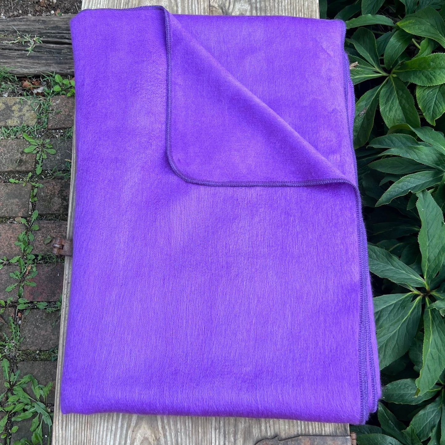 Alpaca Throw Blanket - Vivid Violet - Luxury Wool Blanket - Home Decor