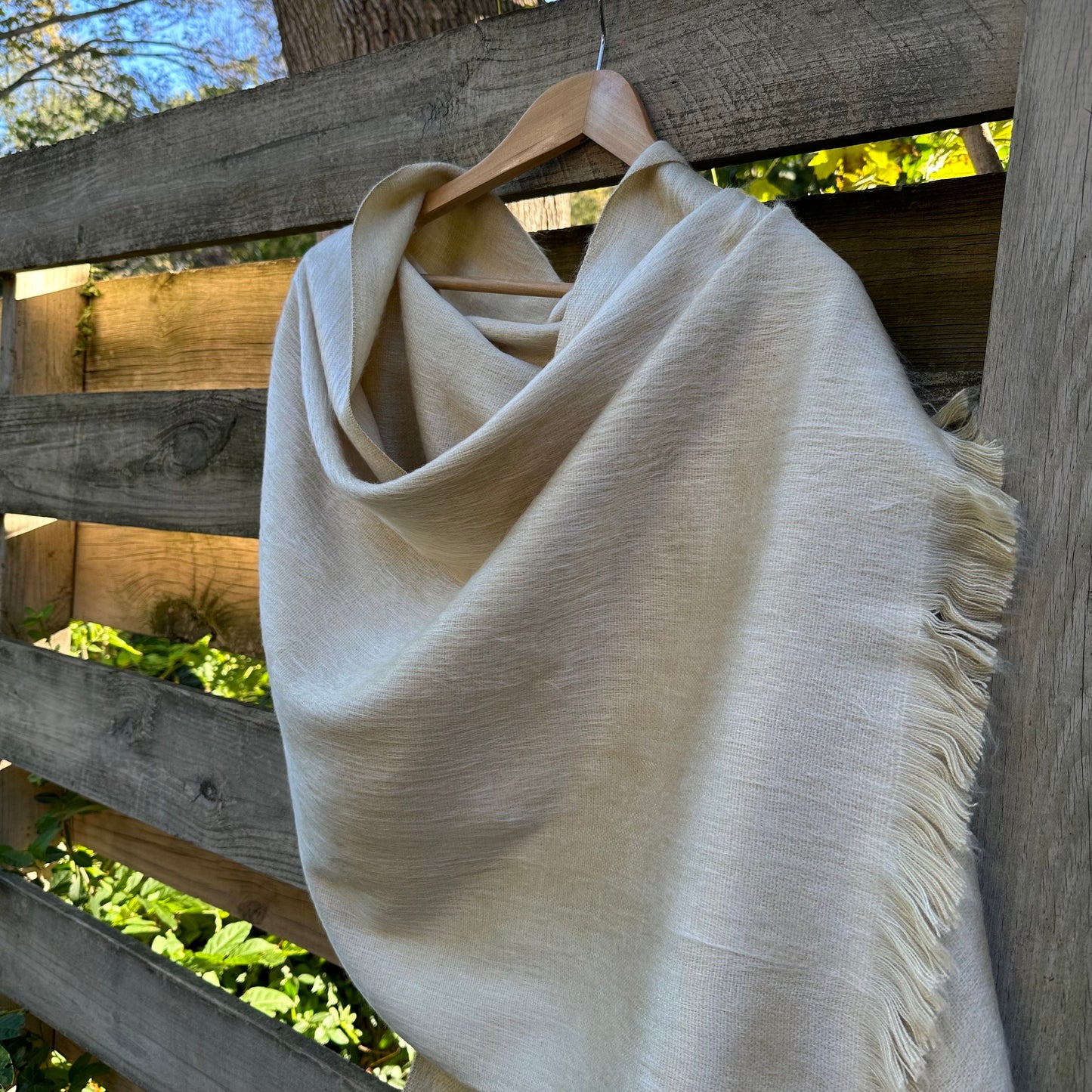 Alpaca Shawl Vanilla Beige