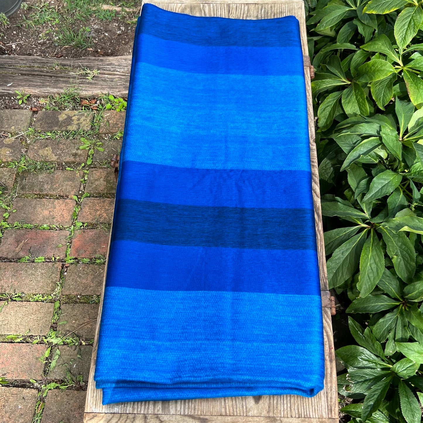 Alpaca Throw Blanket Blue saphire shades  - alpaca blanket