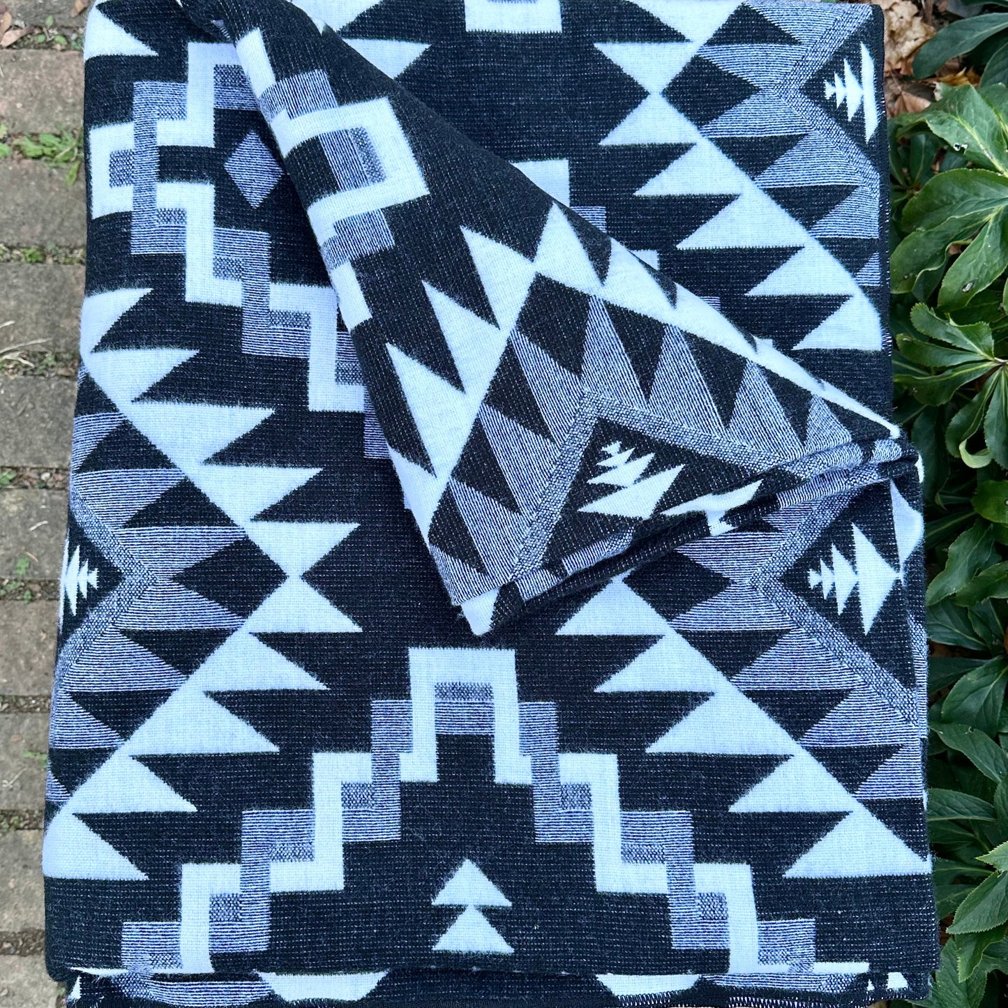 Alpaca Wool Blanket Queen size - multicolor Unique gift - black and white  blanket - alpaca blankets