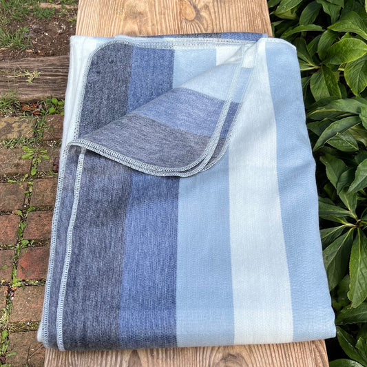 Alpaca Throw Blanket Medium Blue Shades- Baby Blue  | Luxury Wool Blanket | Home Decor | Alpaca Throw Blanket