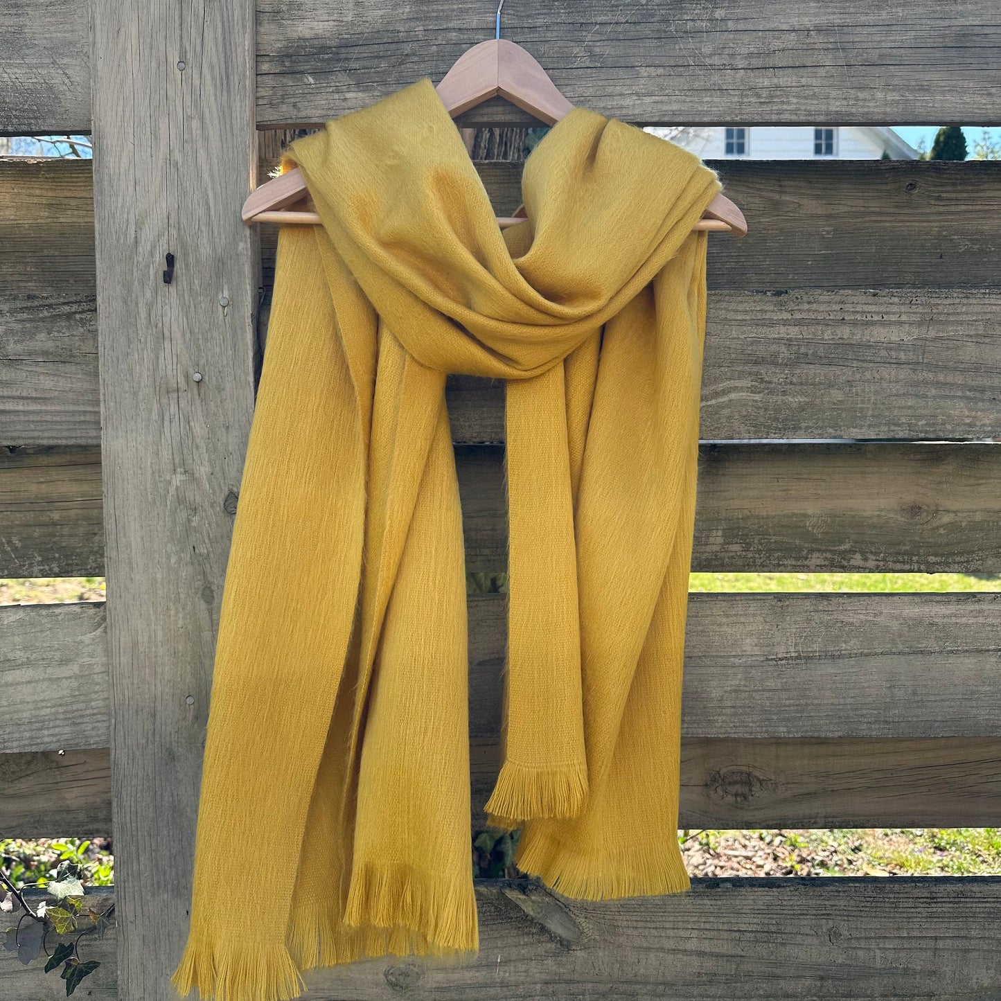 Alpaca Shawl Saffron Gold