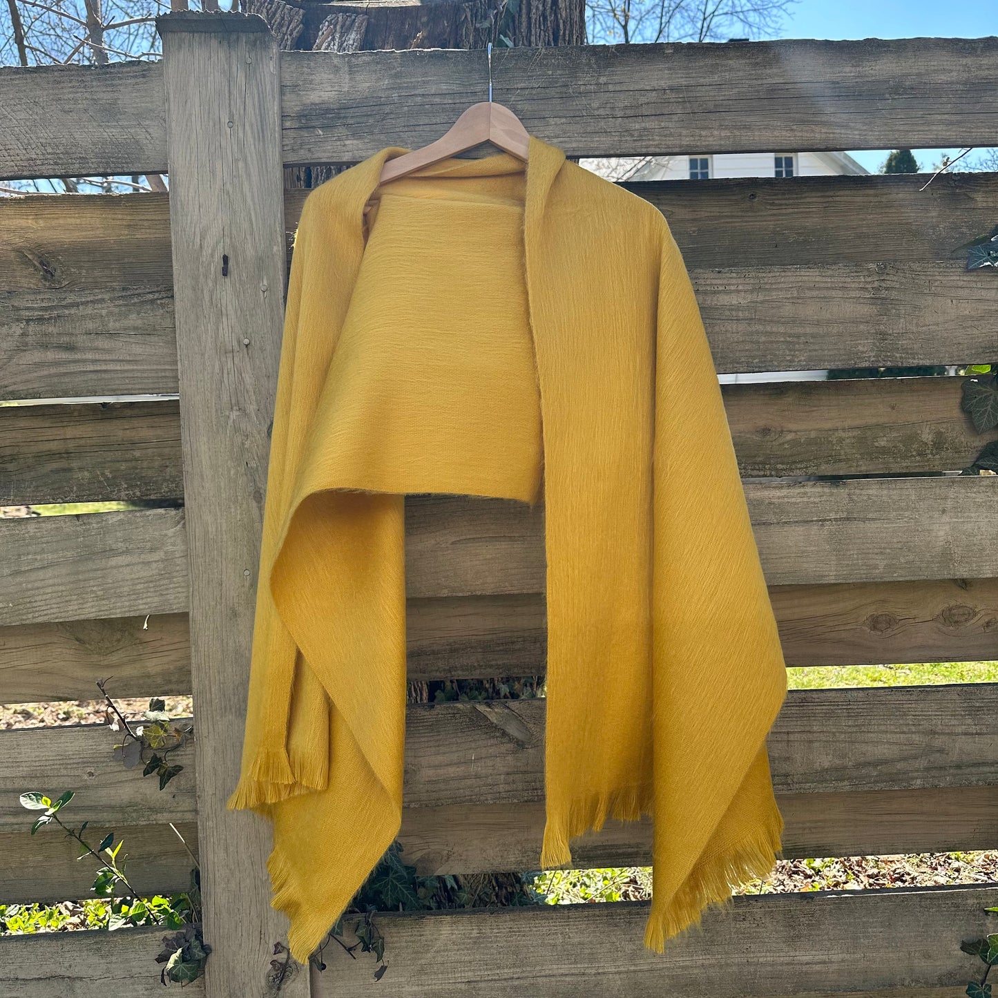 Alpaca Shawl Saffron Gold